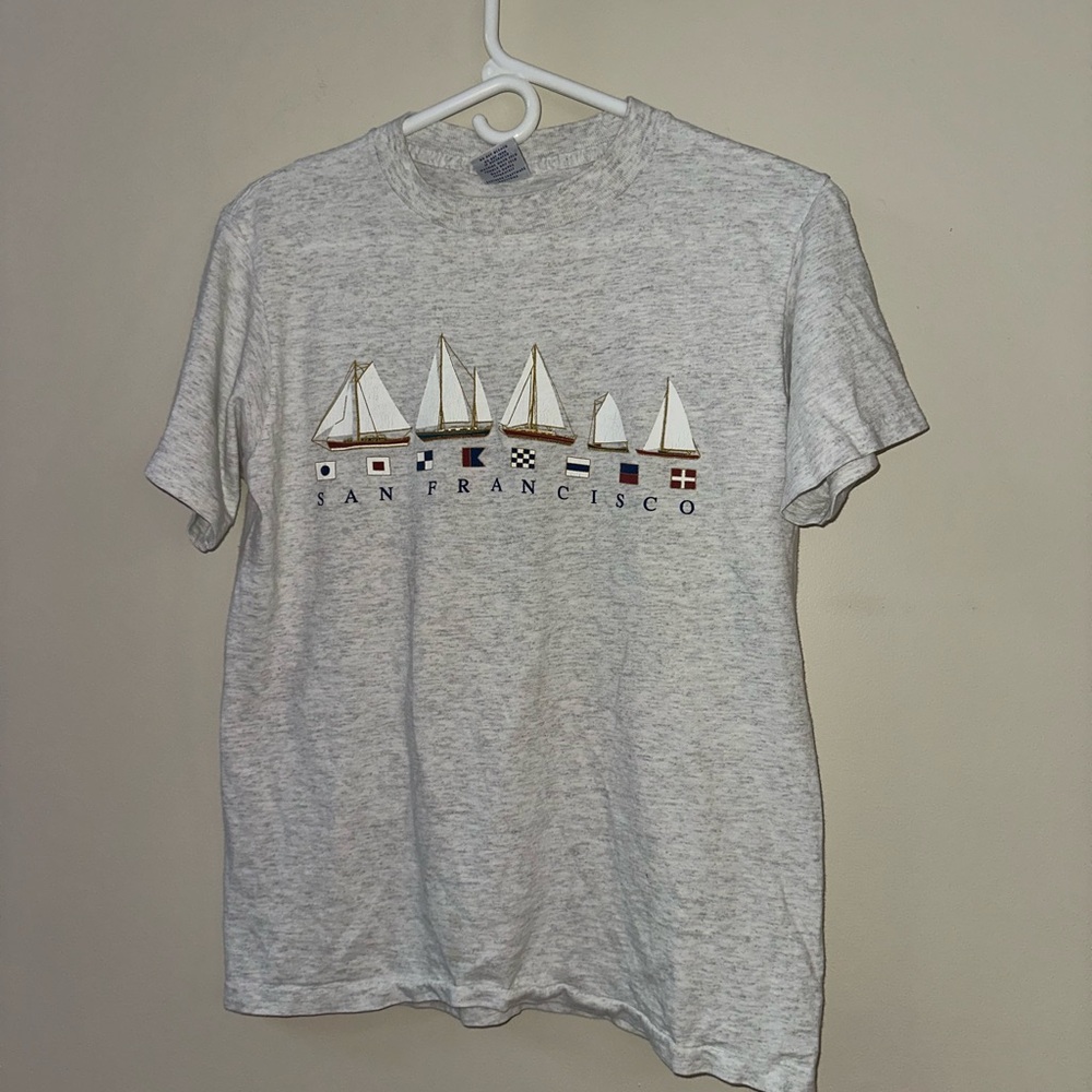 Gray Nautical Graphic T-Shirt